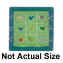 1869 tlf - Quilt Green Multi Hearts - Resin Decoration (12 per package)