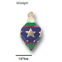1883 - Christmas Ornament Blue Star - Resin Decoration (12 per package)
