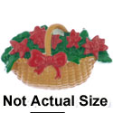 1945 - Poinsettia Basket Brown - Resin Decoration (12 per package)