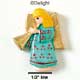2084 - Angel Green Patch Horn Side - Resin Decoration (12 per package)