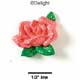 2133 - Flower Rose Pink Large - Resin Decoration (12 per package)