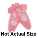 2209 tlf - Ballet Shoes Pink Bow Medium - Resin Decoration (12 per package)