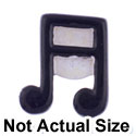 2210 - Musical Notes Black & White Large - Resin Decoration (12 per package)