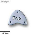 2218 - Tap Plate Silver Medium - Resin Decoration (12 per package)