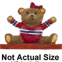 2225 - Gym Bear Red Balance Beam - Resin Decoration (12 per package)