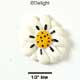 2232 - Flower Daisy White Medium - Resin Decoration (12 per package)