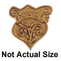 2260 - Police Badge Gold Medium - Resin Decoration (12 per package)
