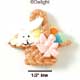 2277 - Bunny White Basket Brown Eggs - Resin Decoration (12 per package)