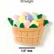 2279 - Basket Brown Easter Eggs Mixed - Resin Decoration (12 per package)