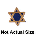 2287 - Star Of David Blue Gold Mini - Resin Decoration (12 per package)