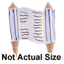 2328 tlf - Torah Blue White Gold Medium - Resin Decoration (12 per package)