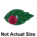 2329 - Ladybug Leaf Medium - Resin Decoration (12 per package)