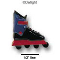 2346* - Rollerblade Black Blue Red Med - Resin Decoration (12 per package)