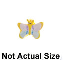2357 - Butterfly Yellow Washed Mini - Resin Decoration (12 per package)