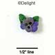 2363 - Flower Pansy Purple Mini - Resin Decoration (12 per package)