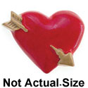 2373* - Heart Red Arrow Gold Medium - Resin Decoration (12 per package)