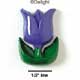 2377 - Flower Tulip Purple Medium - Resin Decoration (12 per package)