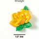 2379 - Flower Rose Yellow Large - Resin Decoration (12 per package)