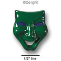 2387 - Mask Comedy Green Medium - Resin Decoration (12 per package)