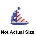 2462* - Sailboat Red White Blue Mini - Resin Decoration (12 per package)