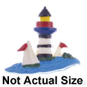 2467 - Light House Sailboats Medium - Resin Decoration (12 per package)