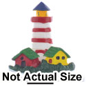 2469 - Light House 2 Houses Medium - Resin Decoration (12 per package)