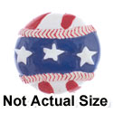 2472 - Baseball Patriotic Medium - Resin Decoration (12 per package)