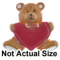 2478 - Heart Bear Red Medium - Resin Decoration (12 per package)