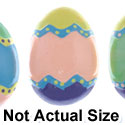 2511 - Easter Egg Stripe Dots Assort - Resin Decoration (12 per package)