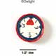 2521 - Compass Red White Blue Medium - Resin Decoration (12 per package)