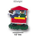 2528 - Golf Cart Red Rear View Medium - Resin Decoration (12 per package)