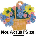 2529 - Flowers Basket Brown - Resin Decoration (12 per package)