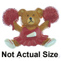 2541 - Red Cheerleader Bear - Resin Decoration (12 per package)