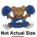 2542 - Blue Cheerleader Bear - Resin Decoration (12 per package)