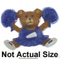 2543 - Purple Cheerleader Bear - Resin Decoration (12 per package)