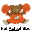 2544 - Orange Cheerleader Bear - Resin Decoration (12 per package)