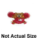 2546 - Cheerleader Bear Red Mini - Resin Decoration (12 per package)