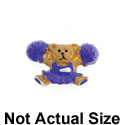 2548 - Cheerleader Bear Purple Mini - Resin Decoration (12 per package)