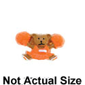 2549 - Cheerleader Bear Orange Mini - Resin Decoration (12 per package)