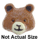 2561 - Bear Face Brown Dark Medium - Resin Decoration (12 per package)