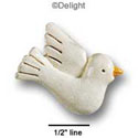 2567* - Dove Cream Medium - Resin Decoration (12 per package)