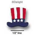 2638 - Uncle Sam Hat USA Mini - Resin Decoration (12 per package)