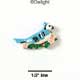 2642 - Bird Blue jay Mini - Resin Decoration (12 per package)