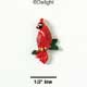 2645 - Bird Cardinal Tree Mini - Resin Decoration (12 per package)