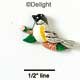 2651 - Bird Chickadee Mini - Resin Decoration (12 per package)