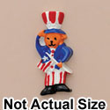 2654 - Uncle Sam Bear USA Mini - Resin Decoration (12 per package)
