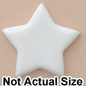 2673 - Star White Flat Medium - Resin Decoration (12 per package)