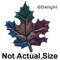 2785 - Leaf Blues Multi Large Dark - Resin Decoration (12 per package)