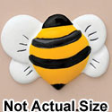 2792 tlf - Bee Front Yellow - Resin Decoration (12 per package)