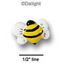 2793 tlf - Bee Front Yellow Mini - Resin Decoration (12 per package)